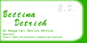 bettina detrich business card